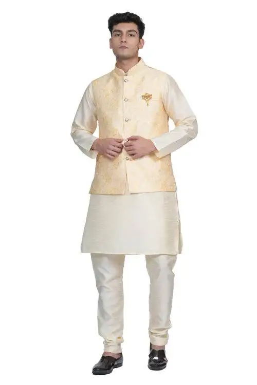 Abstract Printed Kurta Jacket Set