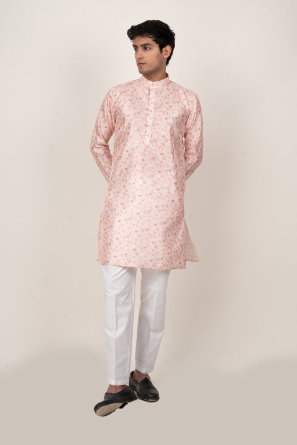 Flower Printed Shimmer Kurta pajama set